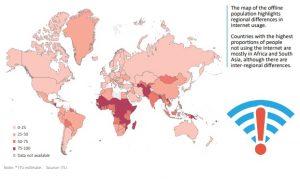 Porcentaje de Personas sin acceso a internet - Informe UIT 2019 - Infocate, actualidad sobre tecnología en Iberoamérica